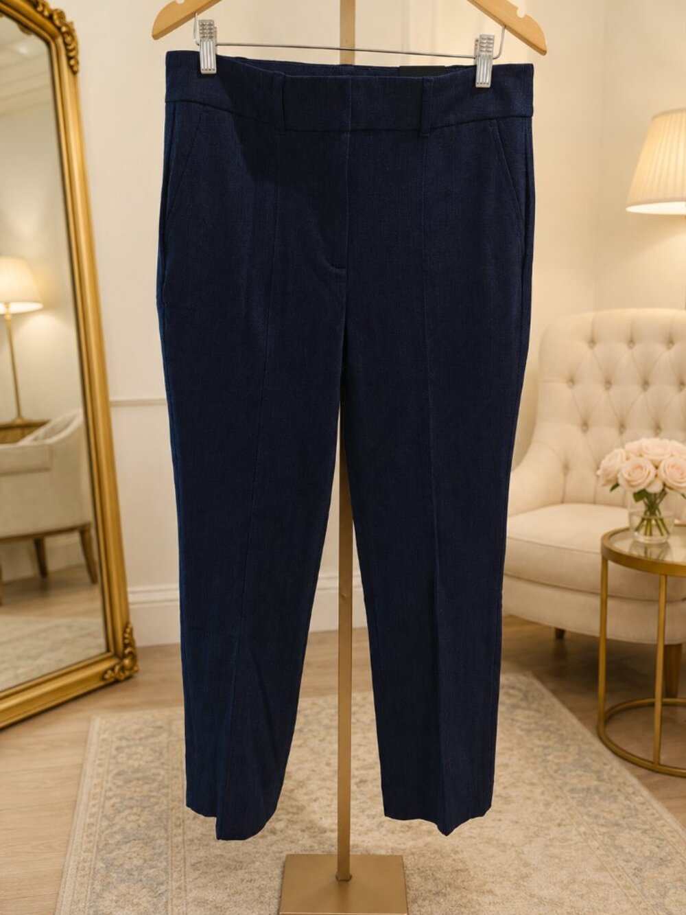 Straight leg Trousers from WHBM   |    Dark denim color   |   Size 8